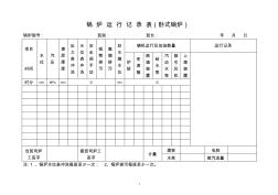 锅炉运行记录表