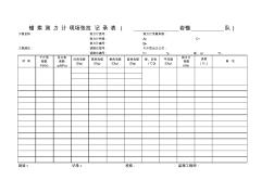 錨索張拉測(cè)試觀測(cè)記錄表