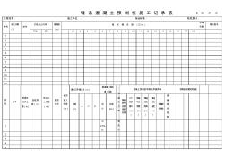 錘擊混凝土預(yù)制樁施工記錄表第頁共頁