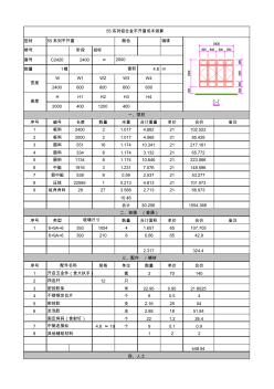 门窗成本测算明细表