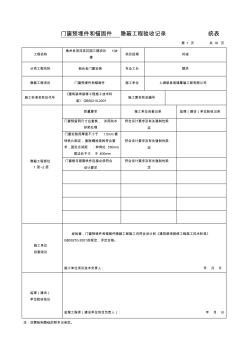 门窗预埋件和锚固件隐蔽工程验收记录