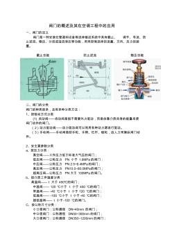 阀门的概述及其在暖通空调上的应用