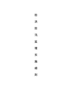 防洪防汛监理实施细则001