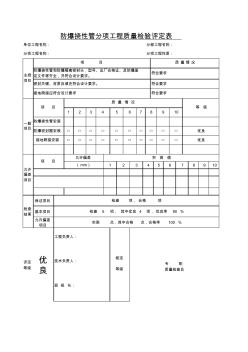 防爆挠性管分项工程质量检验评定表