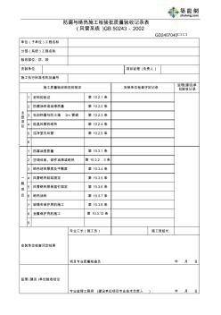 防腐与绝热施工检验批质量验收记录表(风管系统)