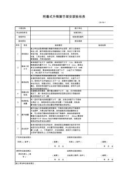 附着脚手架安装验收表