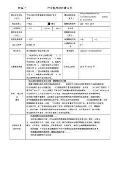 附表2行业标准项目建议书建议项目名称中文汽车内装饰用聚氨酯