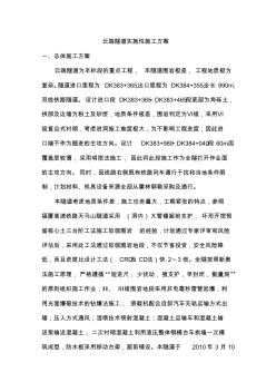 隧道實施性施工方案