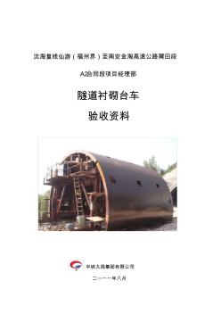 隧道襯砌臺(tái)車驗(yàn)收技術(shù)