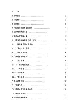 隧道超前地质预报方案资料