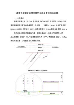 隧道进口横洞喇叭口施工专项施工方案