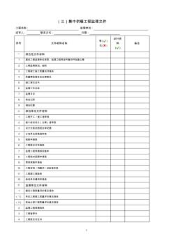 集中供暖工程监理文件