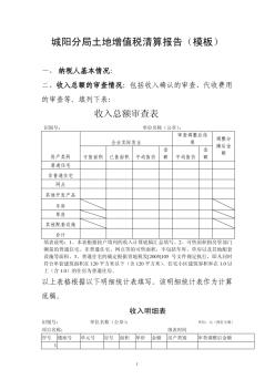 青岛地税局土地增值税清算报告