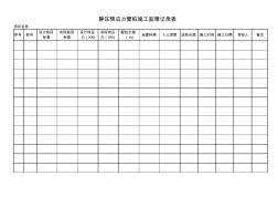 静压预应力管桩施工监理记录表