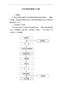 非开挖拖拉管施工组织设计