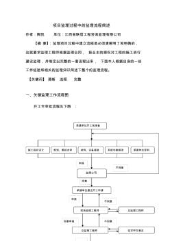 項目監(jiān)理過程中的監(jiān)理流程簡述