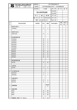 项目综合材料明细表