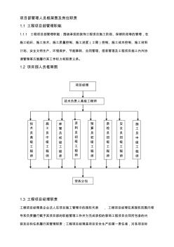 项目部管理人员框架图及工作流程图