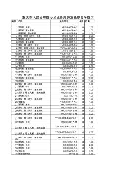 风机、阀门、静压箱、风口计划