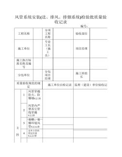 风管系统安装(送、排风、排烟系统)检验批质量验收记录 (3)