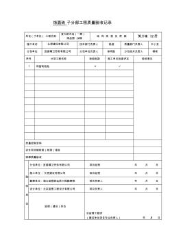 饰面砖子分部分项工程质量验收记录