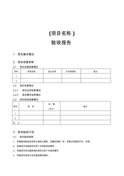 验收报告----模板