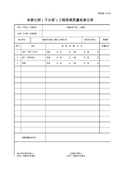 验收表-12-24电梯分部(子分部)工程观感质量检查记录