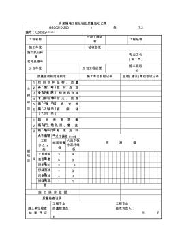 骨架隔墻工程檢驗(yàn)批質(zhì)量驗(yàn)收記錄(整理)