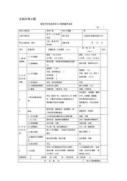 高压开关柜安装质量评定表