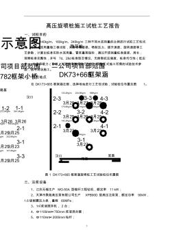 高压旋喷桩施工试桩工艺报告