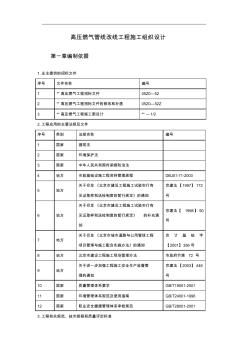 高壓燃氣管線改線工程施工方案 (2)