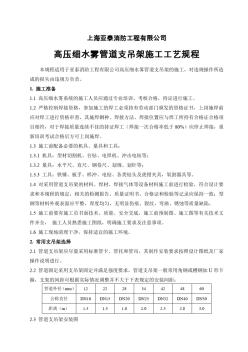 高压细水雾管道支吊架施工工艺规程 (2)