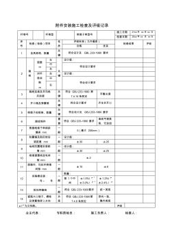 高压输电线路附件安装施工检查及评级记录