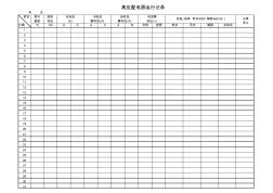 高壓配電房運(yùn)行記錄表