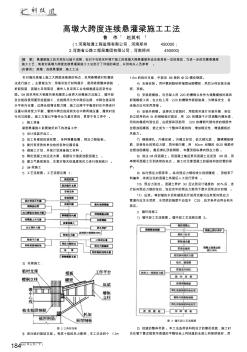 高墩大跨度连续悬灌梁施工工法