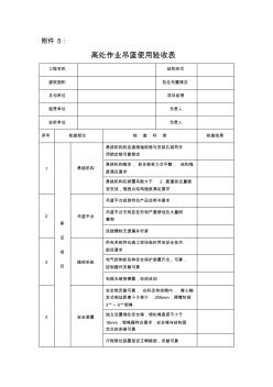 高处作业吊篮使用验收表 (3)