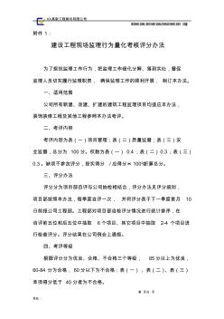 高新公司检查评分表-监理工作检查规定附表