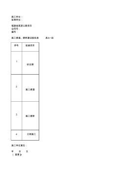 高速公路标准化建设验收表格