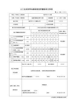 鲁JJ-094土工合成材料地基工程检验批质量验收记录表