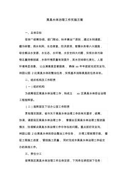 黑臭水體治理工作實施方案(最新)