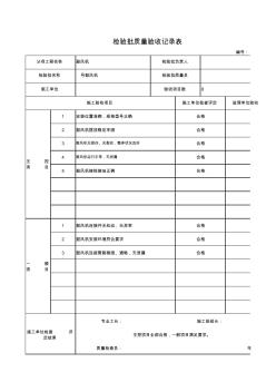 鼓風(fēng)機檢驗批質(zhì)量驗收記錄表