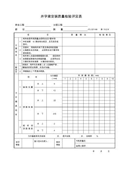 井字梁安裝質量檢驗評定表