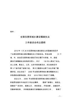 关于下发全国住房和城乡建设稽查执法工作座谈会