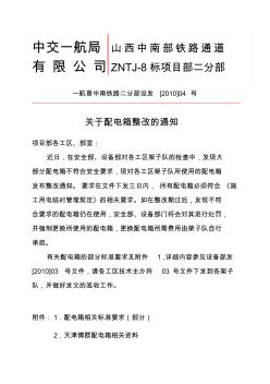 关于配电箱整改的通知
