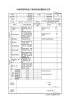 内墙饰面砖粘贴工程检验批质量验收记录