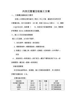 内夯沉管灌注桩施工方案