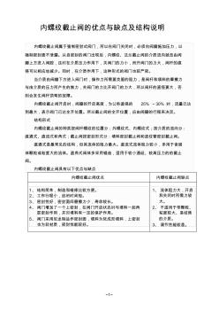 内螺纹截止阀的优点与缺点及结构说明