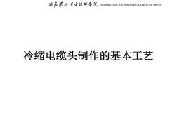冷縮電纜頭制作的基本工藝(20200929113031)