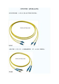 几种光纤接口(ST,SC,LC,FC)