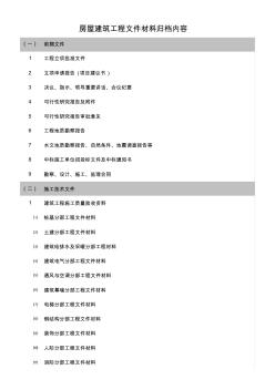 南京市城建档案馆房屋工程文件归档内容